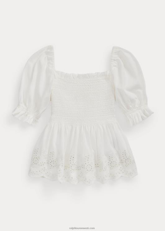 Ralph Lauren lapsed puuvillane trikoosärk PR0V6844 tekipesu valge