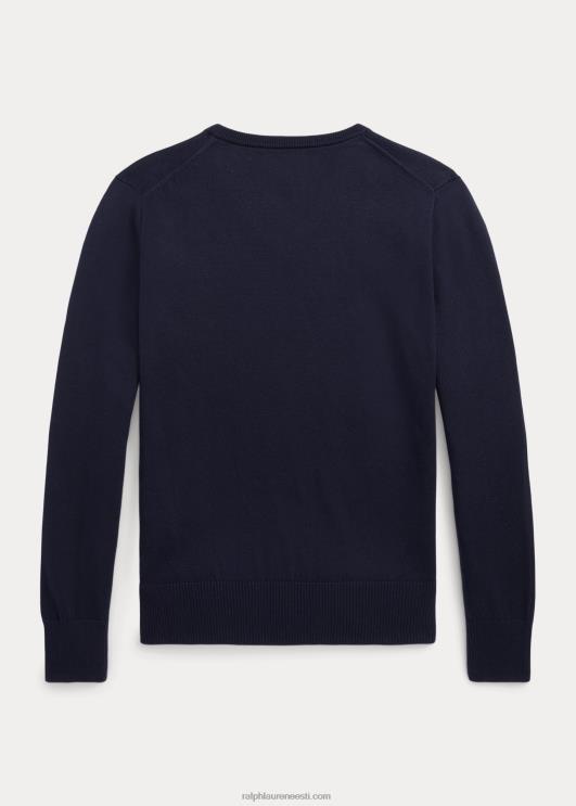 Ralph Lauren lapsed puuvillane v-kaelusega kampsun PR0V6242 rl merevägi