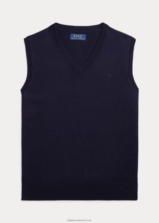 Ralph Lauren lapsed puuvillane v-kaelusega kampsunvest PR0V6239 rl merevägi