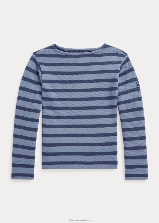 Ralph Lauren lapsed triibuline puuvillane jersey top PR0V7457 maamees mereväe multi