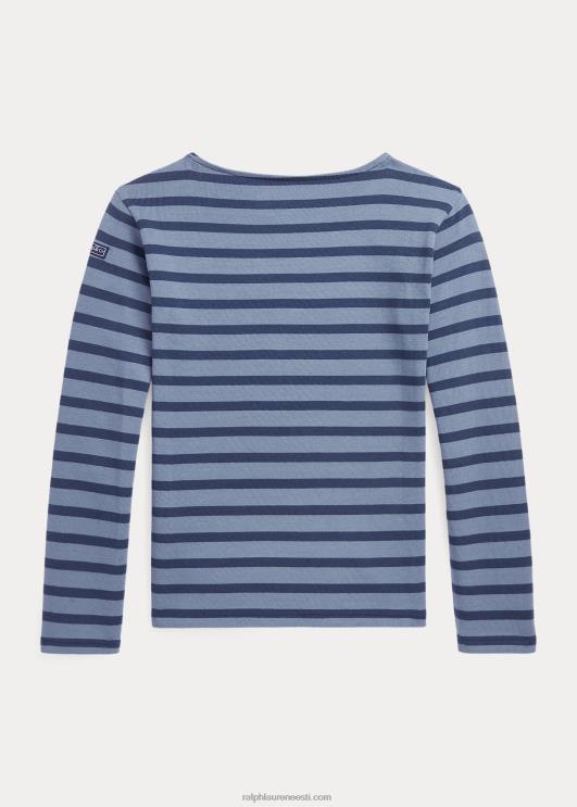 Ralph Lauren lapsed triibuline puuvillane jersey top PR0V7592 maamees mereväe multi