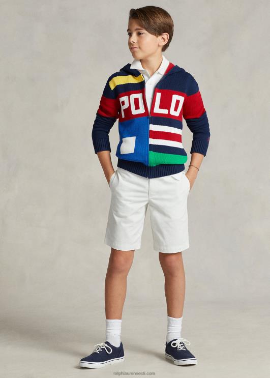 Ralph Lauren lapsed värviblokeeritud puuvillane täistõmblukuga kampsun PR0V6557 rafineeritud mereväe multi