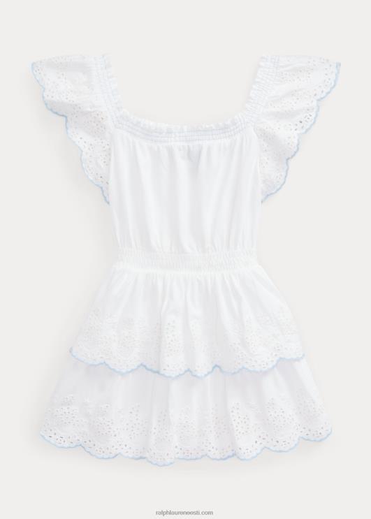 Ralph Lauren lapsed aas-tikandiga puuvillast trikookleit PR0V6843 valge