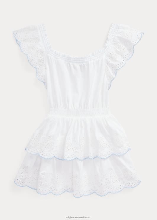 Ralph Lauren lapsed aas-tikandiga puuvillast trikookleit PR0V6843 valge