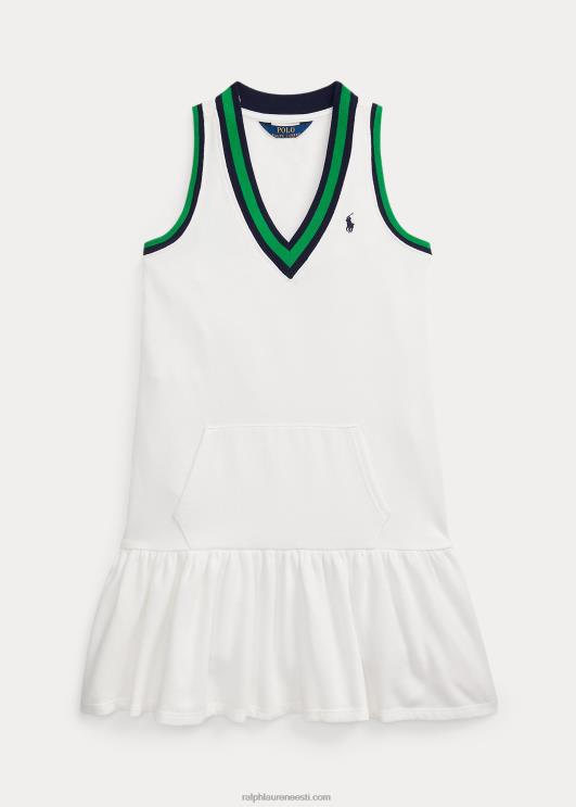 Ralph Lauren lapsed kriketitriibuline fliiskleit PR0V7136 tekipesu valge