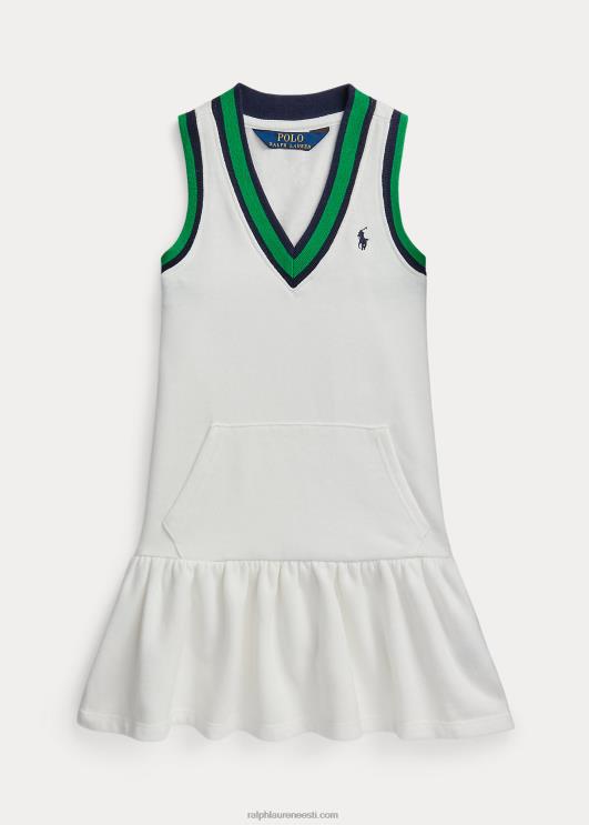 Ralph Lauren lapsed kriketitriibuline fliiskleit PR0V9963 tekipesu valge