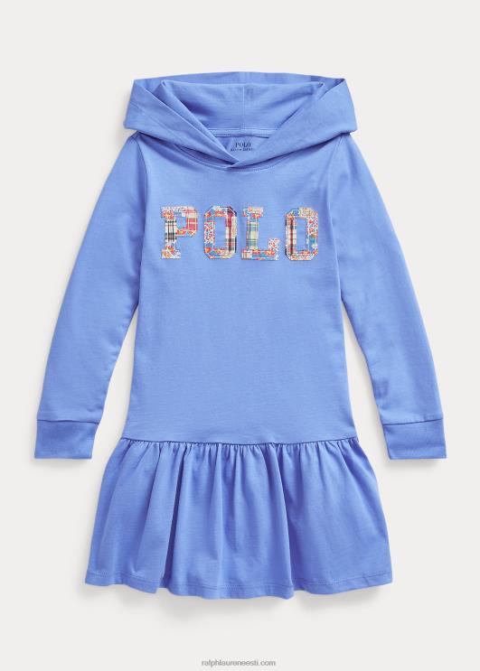 Ralph Lauren lapsed logoga puuvillasest jersey kapuutsiga kleit PR0V9960 sadamasaar sinine
