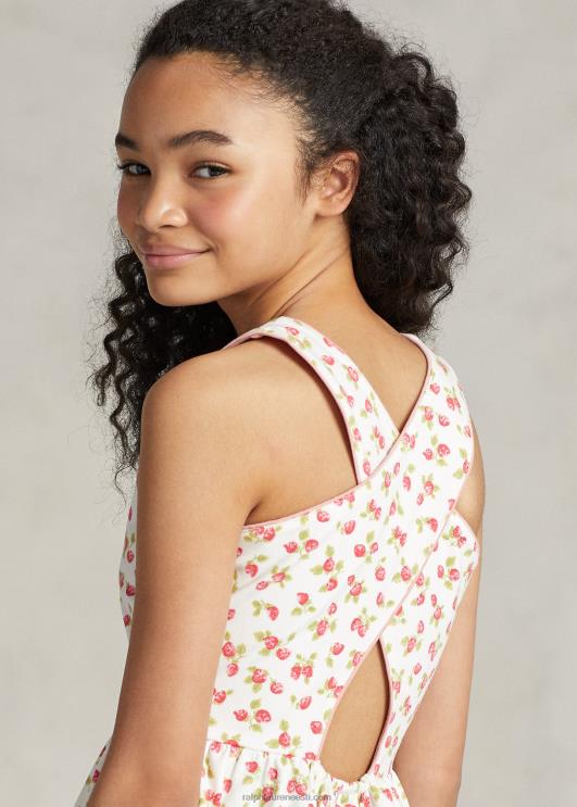 Ralph Lauren lapsed maasika stretšjersey kleit PR0V6722 maasikatrükk