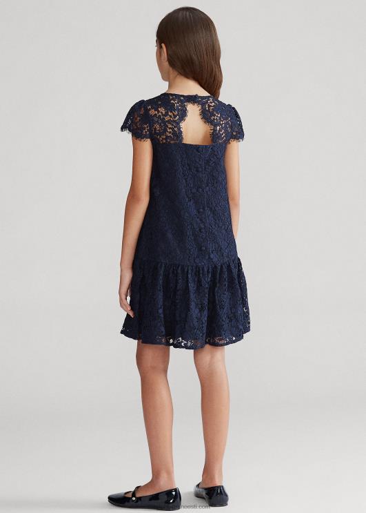 Ralph Lauren lapsed pitsiline rippvööga kleit PR0V7510 rafineeritud merevägi