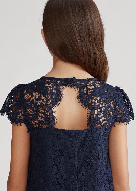 Ralph Lauren lapsed pitsiline rippvööga kleit PR0V7510 rafineeritud merevägi