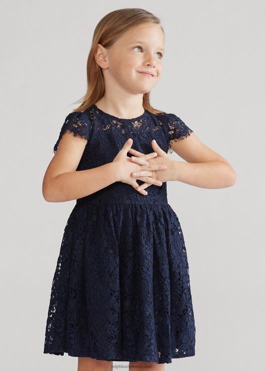 Ralph Lauren lapsed pitsist istuv kleit PR0V7361 rafineeritud merevägi