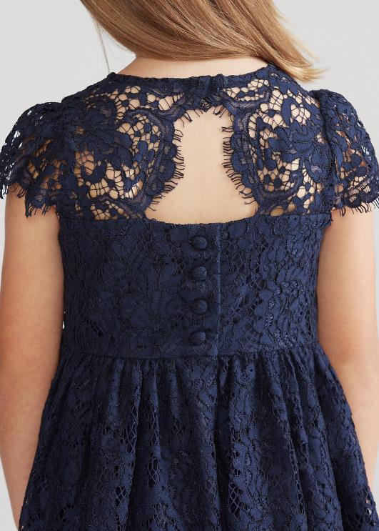 Ralph Lauren lapsed pitsist istuv kleit PR0V7361 rafineeritud merevägi