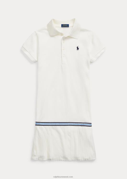 Ralph Lauren lapsed plisseeritud venivast võrgust polokleit PR0V7175 tekipesu valge