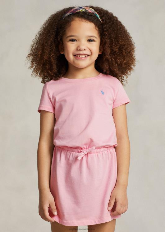 Ralph Lauren lapsed puuvillasest jersey t-kleit PR0V7355 karmeli roosa