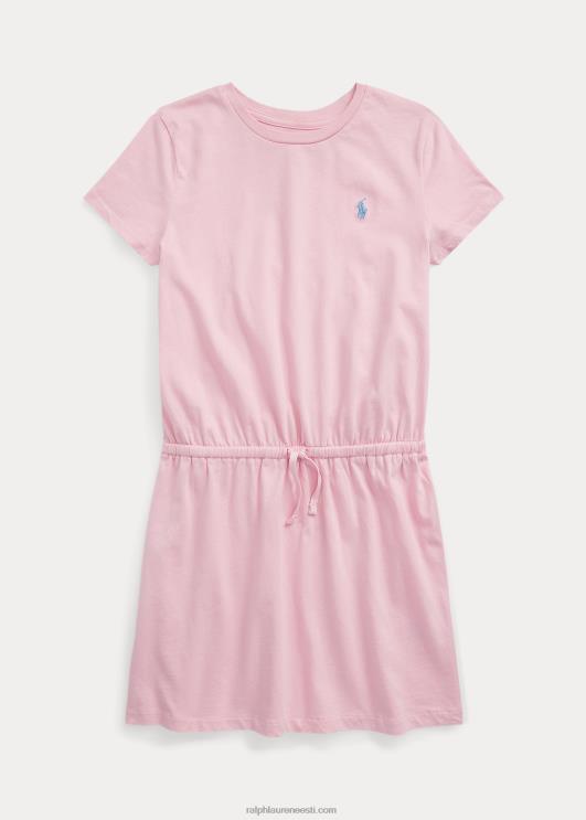 Ralph Lauren lapsed puuvillasest jersey t-kleit PR0V7554 karmeli roosa