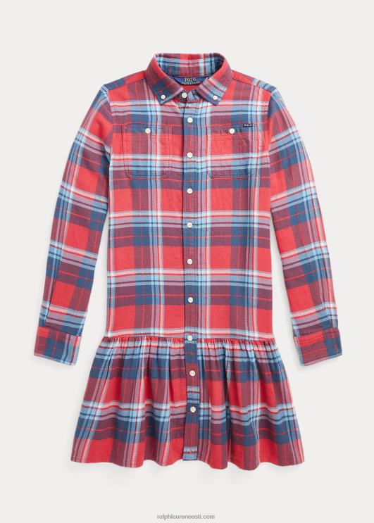 Ralph Lauren lapsed ruuduline puuvillane toimne särk PR0V7631 punane/sinine multi