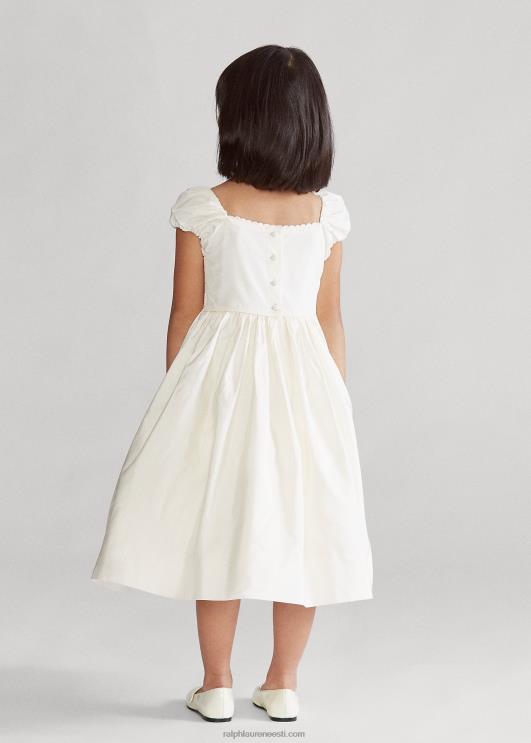 Ralph Lauren lapsed siidist siidist kleit PR0V6734 pärgamendikreem