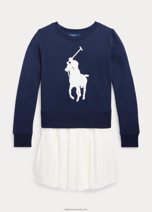 Ralph Lauren lapsed suur poni fliisist dressipluus PR0V6960 rafineeritud merevägi