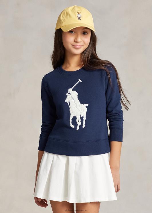 Ralph Lauren lapsed suur poni fliisist dressipluus PR0V6960 rafineeritud merevägi