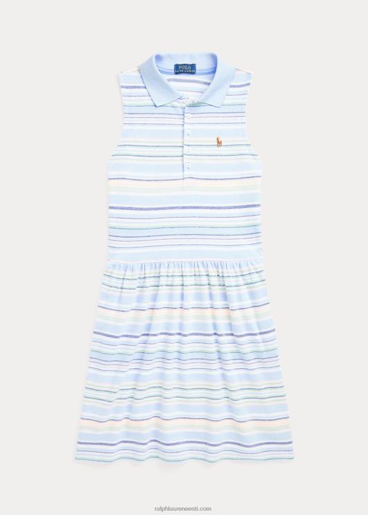 Ralph Lauren lapsed triibuline kootud oxfordi polokleit PR0V9982 beebisinine