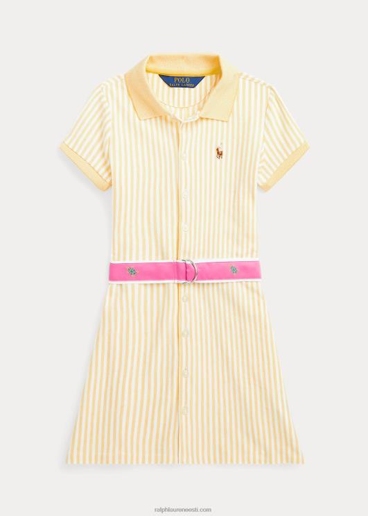 Ralph Lauren lapsed triibuline vööga kootud oxfordi polokleit PR0V7372 maisi kollane