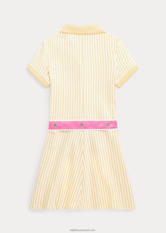 Ralph Lauren lapsed triibuline vööga kootud oxfordi polokleit PR0V7372 maisi kollane