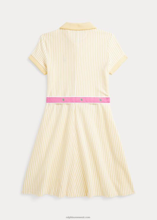 Ralph Lauren lapsed triibuline vööga kootud oxfordi polokleit PR0V7522 maisi kollane