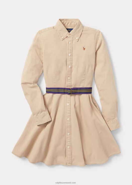 Ralph Lauren lapsed vööga puuvillane chino särk PR0V7024 khaki