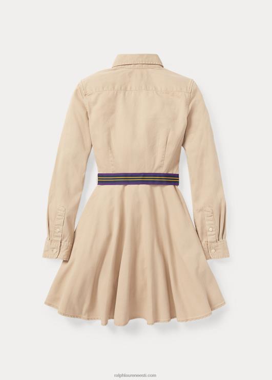 Ralph Lauren lapsed vööga puuvillane chino särk PR0V7024 khaki