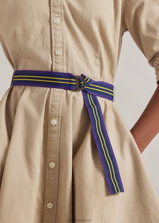 Ralph Lauren lapsed vööga puuvillane chino särk PR0V7024 khaki