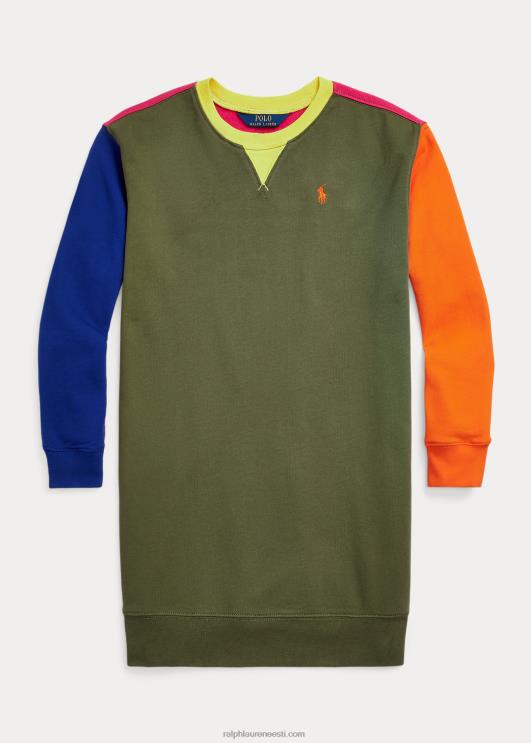 Ralph Lauren lapsed värviblokeeritud spa frotee dressipluus PR0V7107 tume salvei