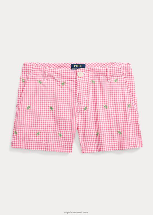 Ralph Lauren lapsed kilpkonn hõlmikpuu puuvillane popliin lühike PR0V7167 kõrberoosa/valge