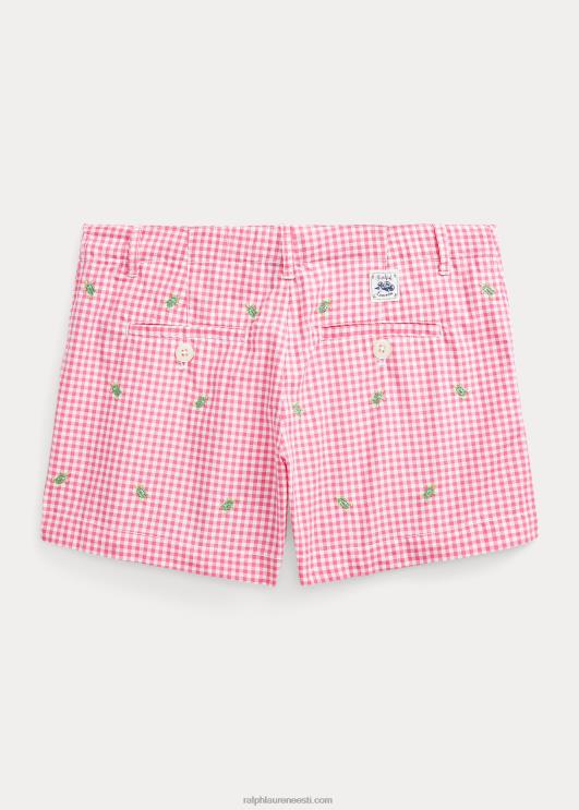Ralph Lauren lapsed kilpkonn hõlmikpuu puuvillane popliin lühike PR0V7167 kõrberoosa/valge
