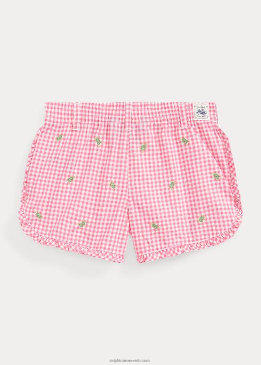 Ralph Lauren lapsed kilpkonn hõlmikpuu puuvillane popliin lühike PR0V9972 kõrberoosa/valge