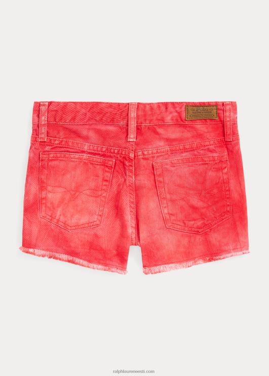 Ralph Lauren lapsed kulunud puuvillane teksapüks PR0V7145 lomita tüürpoor punane