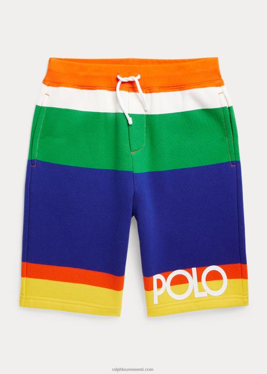 Ralph Lauren lapsed logoga triibuline fliis lühike PR0V6126 purjetav oranž multi