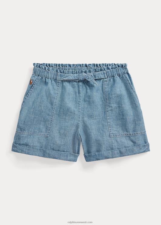 Ralph Lauren lapsed puuvillane chambray camp lühike PR0V7105 indigo