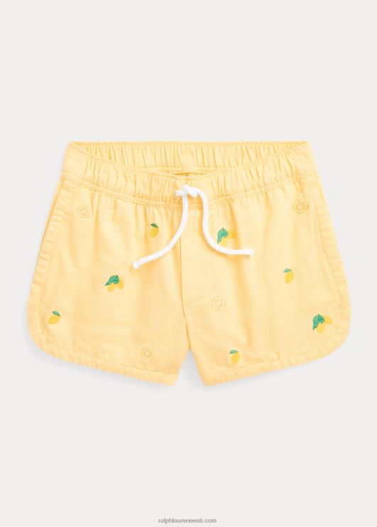 Ralph Lauren lapsed sidrunimotiiviga puuvillane toimne lühike PR0V6829 banaanikreem