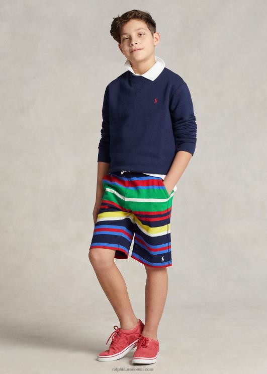 Ralph Lauren lapsed triibuline puuvillane jersey lühike PR0V5999 Newporti mereväe multi