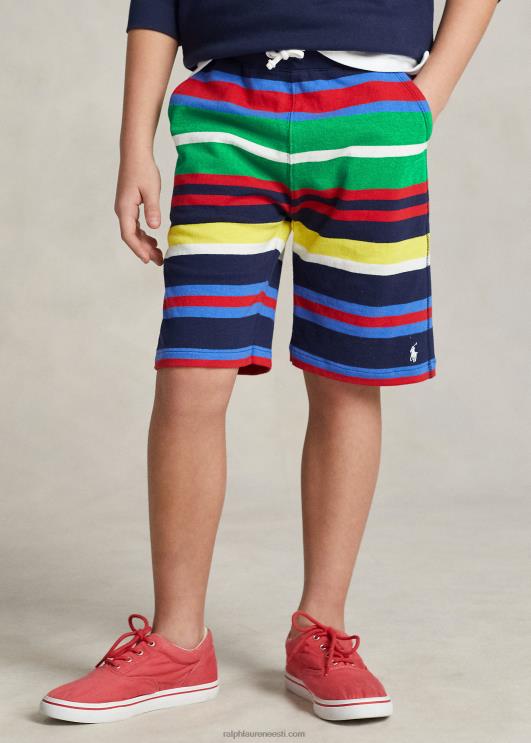 Ralph Lauren lapsed triibuline puuvillane jersey lühike PR0V5999 Newporti mereväe multi