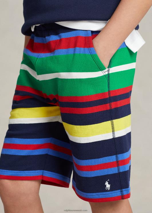 Ralph Lauren lapsed triibuline puuvillane jersey lühike PR0V5999 Newporti mereväe multi