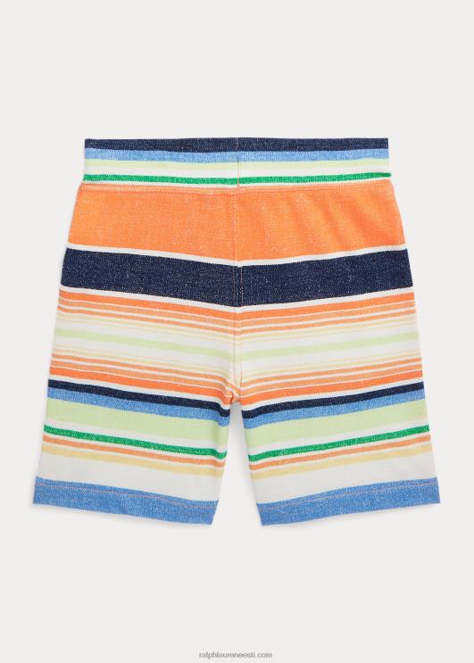 Ralph Lauren lapsed triibuline puuvillane võrk lühike PR0V5631 paradiisitriip oranž