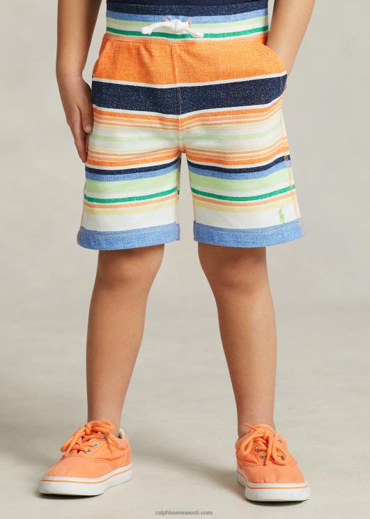Ralph Lauren lapsed triibuline puuvillane võrk lühike PR0V5631 paradiisitriip oranž