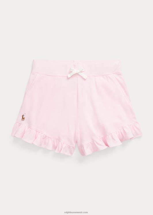 Ralph Lauren lapsed volangidega puuvillane võrk lühike PR0V7181 karmeli roosa
