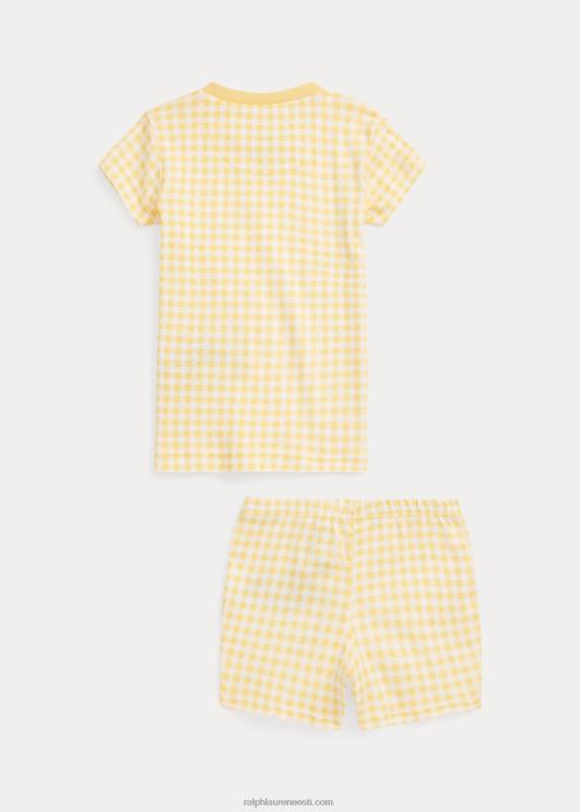Ralph Lauren lapsed hõlmikribaga trikoo magamiskomplekt PR0V7325 maisi kollane
