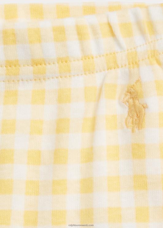 Ralph Lauren lapsed hõlmikribaga trikoo magamiskomplekt PR0V7325 maisi kollane