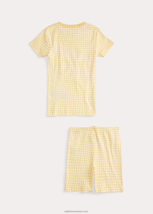 Ralph Lauren lapsed hõlmikribaga trikoo magamiskomplekt PR0V7327 maisi kollane