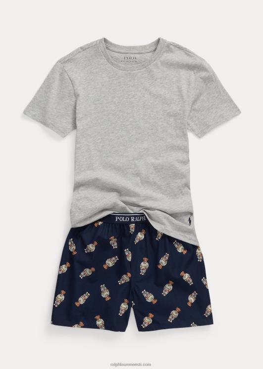 Ralph Lauren lapsed polo karu tee & bokseri magamiskomplekt PR0V6398 kruiisilaev/kanarbik