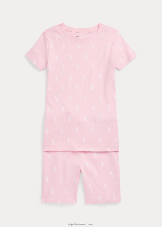 Ralph Lauren lapsed polo poni sooniku trikoo magamiskomplekt PR0V7322 karmeli roosa