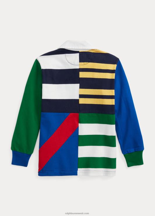 Ralph Lauren lapsed lapiline puuvillane ragbi särk PR0V5806 Newporti mereväe multi